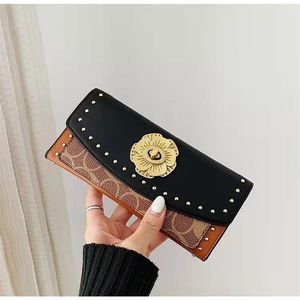 Hoogwaardige slot vrouwen Designer Wallets Lady Fashion Casual Zero Card Portemuleert vrouwelijke lange stijl koppels No104340G