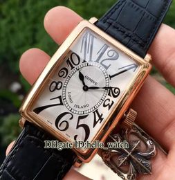 Alta calidad Long Classique 1200 sc whtie dial automático hombre reloj estuche de oro rosa correa de cuero barato nuevo reloj8866076
