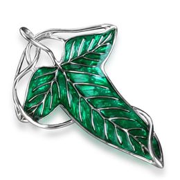 Lotr de alta calidad Arwen's Evenstar Elf Princess Broches Legolas Greenleaf Elven Green Leaf Brooch Fashion Jewelry GI185U