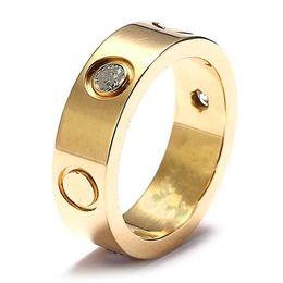 Designer de anel de amor de alta qualidade para mulheres homens anéis de casal banhado a ouro 18K anéis de banda de diamante joias de designer para anel de casamento presente de joia de aniversário
