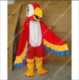 Costume de mascotte de perroquet de haute qualité, personnage de dessin animé, carnaval unisexe, Halloween, carnaval, fête d'anniversaire pour adultes, tenue fantaisie pour hommes et femmes