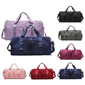 hoge kwaliteit lulu citroen vrouwen winkelen mode Plunjezak 2 maten Crossbody designer Clutch tas heren camera nylon Luxe zwarte tote handtas reizen gym schoudertas