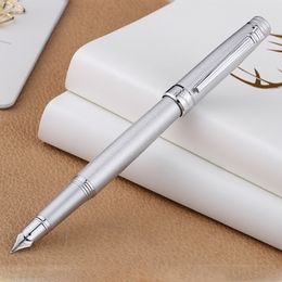 Luxe klassieke klassieke Pimio 917 Roman Love Silver Fountain Pen Business Stationery School Supplies van hoge kwaliteit