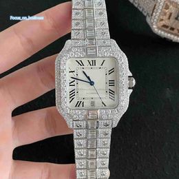 Luxury de haute qualité 2023 Hip Hop Top Brand Luxury Iced Out Watch Gold VVS Moisanite Diamond montre pour les hommes