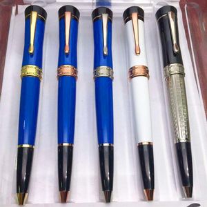 Hoogwaardige luxe balpen speciale editie Lucky Star Classic Blue White Black Metal Stationery Writing Smooth Office Schoo274G