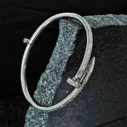 Brangle de luxe de haute qualité Carter Solid 925 Bracelet à ongles en argent pave diamant unisexe bijoux en gros