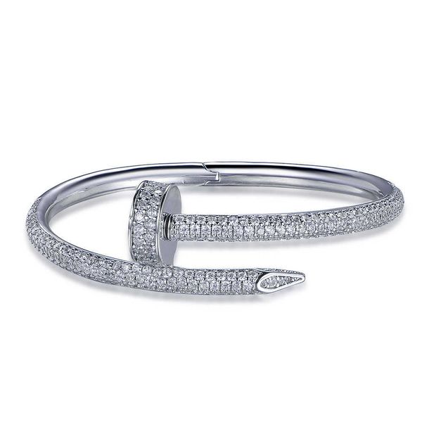 Brazalete de lujo de alta calidad Tornillo de clavos Bebe de brazalete elegante con brazalete de plata esterlina múltiple 925 pulsera de plata esterlina