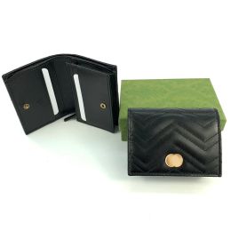 Hoogwaardige luxe designer Wallets Mens Women Portemonures Marmont korte kaarthouders dubbele brief koppelingszakken