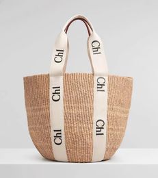 haute qualité designer de luxe femmes sacs à main WOODY fourre-tout grande capacité sac à main toile mode grands sacs de plage voyage bandoulière épaule portefeuille sacs à main