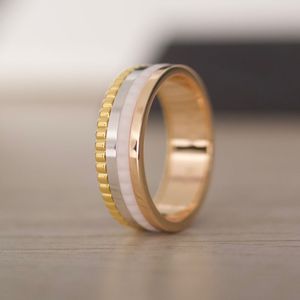 Bague en céramique pour femmes, bijoux de luxe de haute qualité, bague charmante, mouvement plaqué or 18 carats