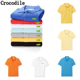 Haute Qualité Luxe Hommes T-shirt Designer Polos High Street Broderie Crocodile Impression Vêtements Hommes Marque Lacos Polo Chemise