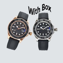 Hoge kwaliteit luxe heren designer horloges roestvrij stalen band automatische mechanische saffier wijzerplaat automatische datum solide gesp gouden horloge mode dameshorloge