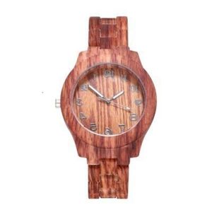 hoogwaardige luxe heren Watch Women bamboe patroon mode digitale creatieve anti stalen band heren dames horloge houten sandelhout kwarts qju5