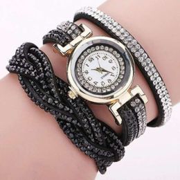 Bracelet de luxe de haute qualité Watch Femmes Bracelet à anneau diamant Watch Womens with Diamond Twist Woven Quartz TM3J