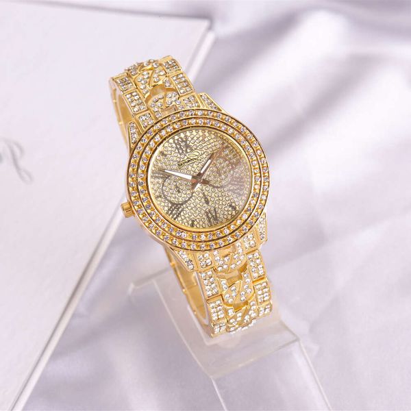 Mujeres de alta calidad para hombres Geneva Ginebra Steel Set Diamond Eyes Moda Aley Womens Watches Fu1G