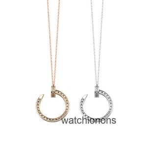 Hoogwaardige luxe ketting Cartter nagelpatroon Volledige diamant Aziatische gouden damesriem