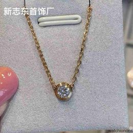 Hoogwaardige luxe ketting Kajia Classic Single Diamond Dik vergulde 18k gouden One UFO Neckain Version Bubble Collar Chain Dames Edition