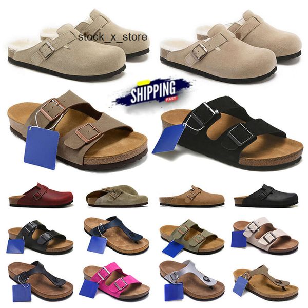 tx Bostons Zuecos Birkinstock Diseñador Slides Plataforma Zapatillas Habitación Casa Mujer Hombre Zapatos Slide Sandalias favoritas Berkin Stock Mujer Sliders favoritas