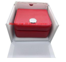 Hoogwaardige luxe WATCH BOX Nieuwe vierkante rode doos voor horloges Boekje Kaarttags en papieren in het Engels