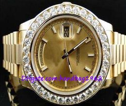Relojes de lujo de alta calidad New Mens President 2 II Solid 18 Kt 43 mm Diamond Gold Dial9130828