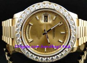Montres de luxe de haute qualité New Mens Président 2 II Solide 18 KT 43 mm Diamond Watch Gold Dial4146919