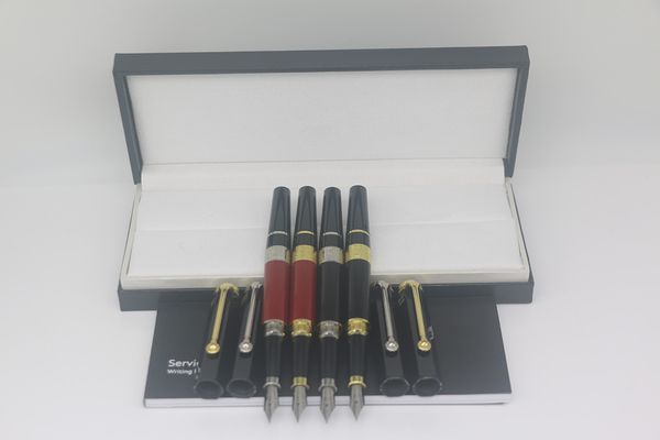 Stylo plume de luxe William Shakespeare 4 couleurs vers le haut noir vers le bas rouge et garniture or/argent/or rose avec numéro de série fournitures scolaires de bureau cadeau parfait