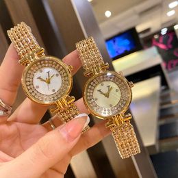 Hoogwaardige luxe damesmodehorloges 36 mm topkwaliteit geelgouden diamanten wijzerplaat automatisch quartz uurwerk saffier herenhorloge