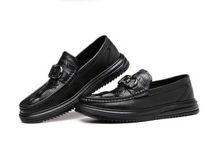 Haute qualité luxe en cuir haut de gamme hommes chaussures décontractées mode printemps automne hommes robe plate chaussure conduite baskets