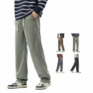 Haute qualité Lyocell Jeans hommes taille élastique coréen Fi Y2k pantalon décontracté Baggy Denim pantalon mâle surdimensionné M-5XL q4Wv #