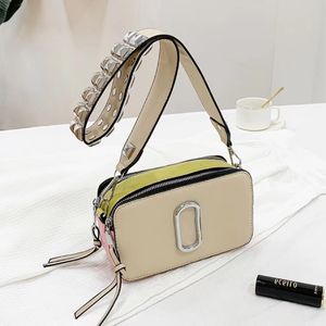 Bolso de mano Ma de alta calidad, bolso para cámara con letras mj, bolso de mano clásico informal de lujo, bolso cruzado con cubierta de cuero, bolso cuadrado multifuncional y elegante