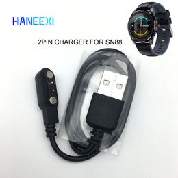 Câble de chargeur magnétique 2pins de haute qualité pour SN88 SN80 Smart Watch Bracelet Black Power Chargers Charges de données Câbles de données