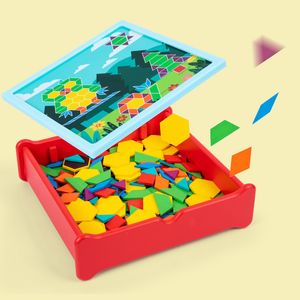 Hoge kwaliteit magnetische geometrische puzzels kinderen vormen vorm bijpassende puzzels magnetisch creatief puzzels speelgoed