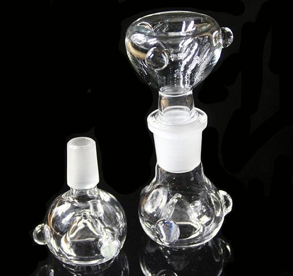 Pour les conduites d'eau en verre bangs en verre pipe à fumer cendrier en verre percolateur mâle et femelle bol en verre bol à cigares à tabac