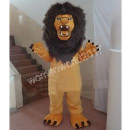 Haute qualité mâle Lion mascotte Costume dessin animé ensemble jeu de rôle adulte jeu publicité carnaval noël Halloween cadeau