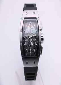 Hoogwaardige man 011 Silver Watch Black Rubber Case 6 Naald automatische machines maar ton multifunctionele 48mm8212726