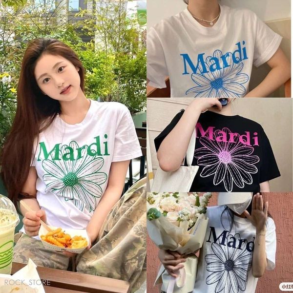 T-shirt de mardi de haute qualité Daisy Gol et argent Même style d'été à manches courtes à manches lâches imprimées 2024 New Western Style Mens Womens T-shirt Louies Vuttion 231