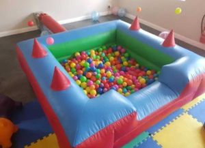 Hoogwaardig materiaal schuimbal zwembad buiten/binnen opblaasbare witte kogel pit baby oceaan ball-pool voor kinderen en peuters