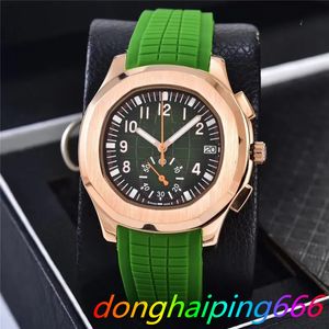 Hoogwaardige mechanische aquanaut 5968 horloges luxe heren Watch PP Eta Automatische kalenderdisplay Fine Steel Gold Case Sapphire Fashion Watches Grenade Watch 01