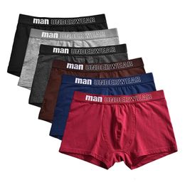 Boxers de alta calidad para hombre, Boxers cortos para niño, 3 piezas, conjunto de ropa interior masculina transpirable de algodón peinado, calzoncillos para hombre S3XL Vetement Homme 240127