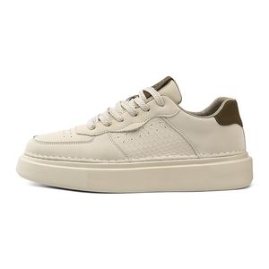 Zapatos casuales de alta calidad para hombre, zapatillas de deporte de cuero genuino para hombre, zapatos vulcanizados hechos a mano para hombre, suela ligera de lujo, calzado de Skate a la moda, zapatillas deportivas AA001