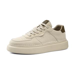 Haute qualité hommes chaussures décontractées en cuir véritable hommes baskets à la main mâle vulcaniser chaussures de luxe léger semelle extérieure mode Skate chaussures formateurs AA002