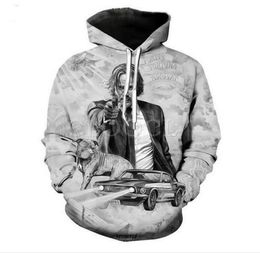 Hoogwaardige mannen Designer film John Wick Hoofdstuk Hoodies Sweatshirts 3D Print Unisex Sweatshirt Hoodie Menwomen kleding AA01929327167