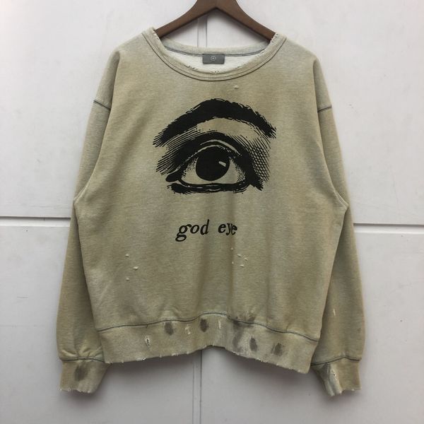 Haute qualité hommes oeil imprimé sweats à capuche surdimensionné femmes col rond polaire sweat à capuche hommes mode automne hiver Hip Hop hauts