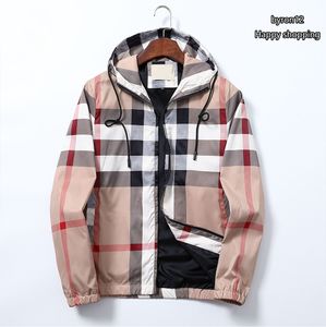 Haute qualité hommes veste à capuche automne style hommes et femmes trench-coat à manches longues veste de mode avec fermeture éclair cardigan classique plaid designer manteau taille asiatique m-2xl