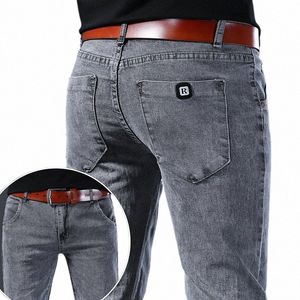 Haute Qualité Hommes Jeans Classique Rétro Droit Denim Pantalon Stretch Pantalon Pour Homme Marque Vêtements Plus Taille 38 I9Gr #