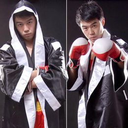 Hoge kwaliteit Heren Tailleriem met lange mouwen Competitietraining Muay Thai Boksgewaad Uniform drop 240304