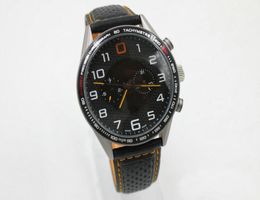 Hombres de alta calidad MP4 12C Relojes mecánicos automáticos Tricolor Negro Correa de cuero de dial de acero inoxidable 45mm9053128