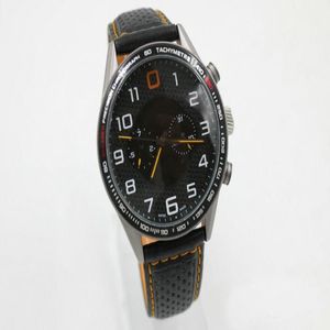 Reloj mecánico automático mp4 12c de alta calidad para hombre, esfera de acero inoxidable tricolor negra, correa de cuero 45mm319Y