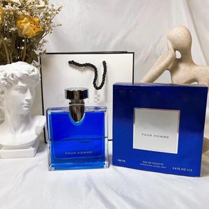 Perfume de alta calidad para hombres 100 ml POUR HOMME Blue Eau De Toilette Spray Parfum Desodorante Fragancia duradera Colonia VAPORISATEUR SPRAY