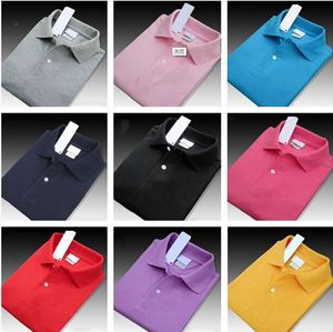 Haute qualité hommes polos marque été grand petit cheval crocodile broderie polos manches courtes chemise décontractée homme couleur unie revers T-Shirt